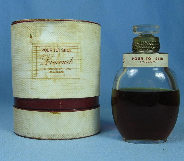 Lincourt 1945 French Perfume Bottle Rare POUR TOI SEUL - VERY Rare Perfume Bottle