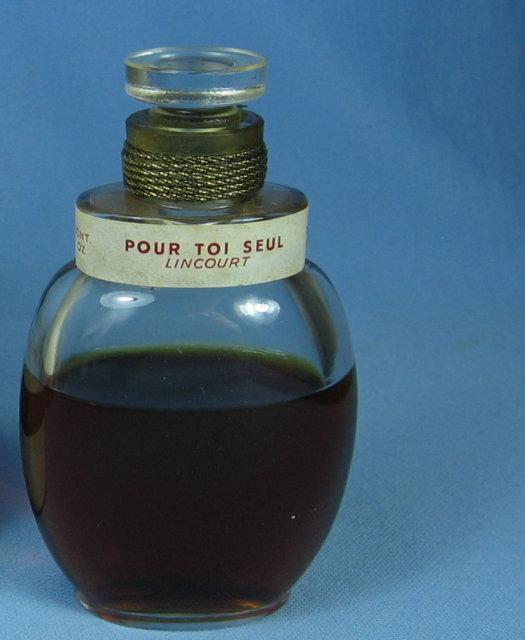 Lincourt 1945 French Perfume Bottle Rare POUR TOI SEUL - VERY Rare Perfume Bottle