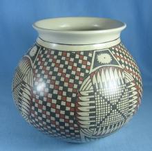 Mata Ortiz Artist Signed Indian POT - Vintage Ethnographic Pottery by Paty Ortiz