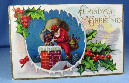 Vintage Christmas Santa Postcard