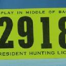 1961 Michigan Hunting License