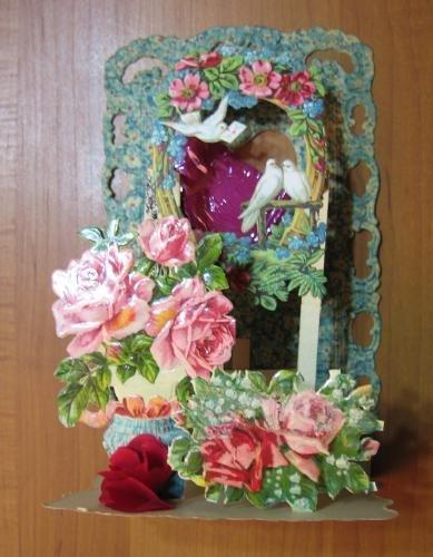 Die Cut Fold out with Doves Misc.