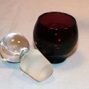 Ten Piece CAMBRIDGE Amethyst Liqueor Glass Dispenser Set