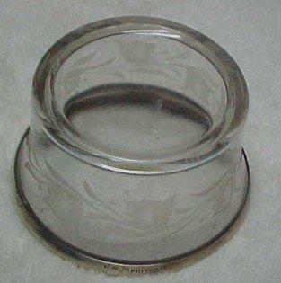Sterling Handled Glass Basket - Glass
