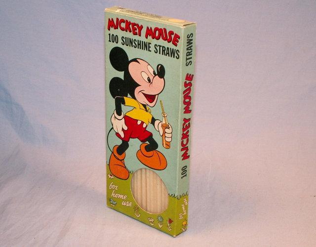 MICKEY MOUSE 100 Sunshine Straws - Advertising