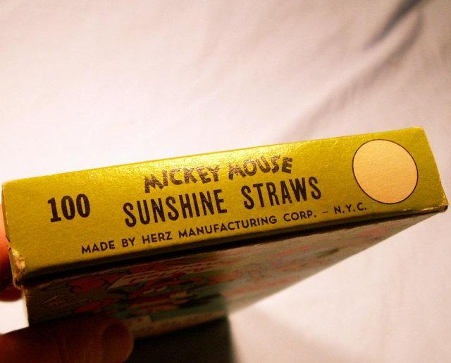 MICKEY MOUSE 100 Sunshine Straws - Advertising