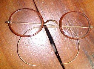 Old Round Colored Glasses - Glass