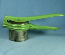 Green Handle POTATO RICER - Antique Kitchen Metalware