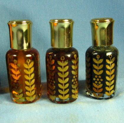 PERFUME Oil Concentrate from the Orient - 3 Antique glass bottle