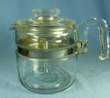 Pyrex Flameware 2-4 cup Coffee Pot Perculator #7754B - Vintage Glass Kitchen Cookware
