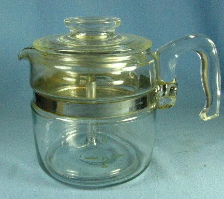 Pyrex Flameware 2-4 cup Coffee Pot Perculator #7754B - Vintage Glass Kitchen Cookware