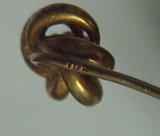 14K SNAKE Diamond Stick Pin - Jewelry