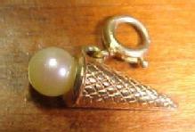 14K Ice Cream Cone Charm - Jewelry