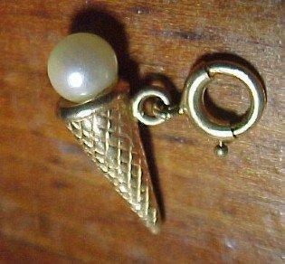 14K Ice Cream Cone Charm - Jewelry
