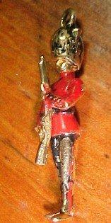 14K Gold Soldier Gun Charm - Jewelry