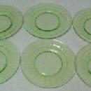 BLOCK OPTIC Green Depression Plates (6) - Glass