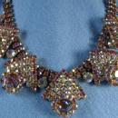 HOBE' Multi Color RHINESTONE Necklace - Vintage Designer Costume Jewelry