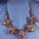 HOBE' Multi Color RHINESTONE Necklace - Vintage Designer Costume Jewelry