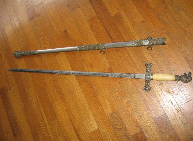 Knights Templar Fraternal Masonic SWORD - weapon sporting