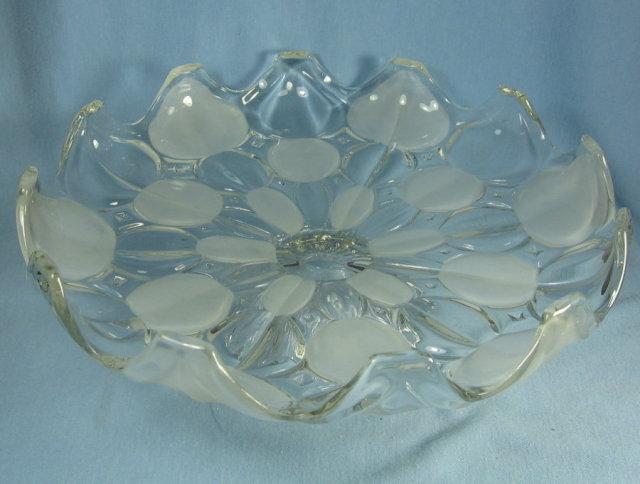 Frosted Glass Pedestal CAKE STAND Server