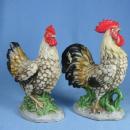 HOMCO Bisque Porcelain CHICKENS - Vintage Pair of Figurines