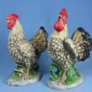 HOMCO Bisque Porcelain CHICKENS - Vintage Pair of Figurines