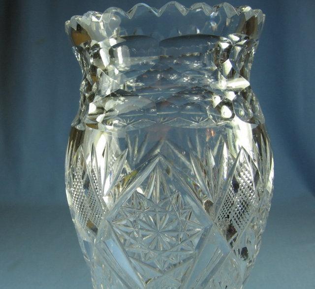 Antique Cut Glass Vase