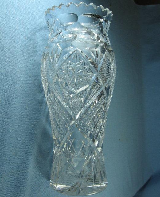 Antique Cut Glass Vase