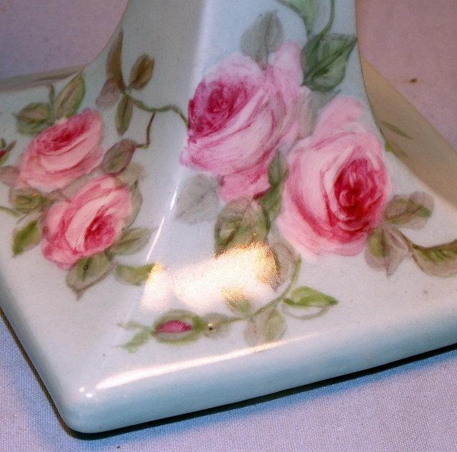 Hand Painted Flowered Porcelain AUSTRIAN CANDLEHOLDERS