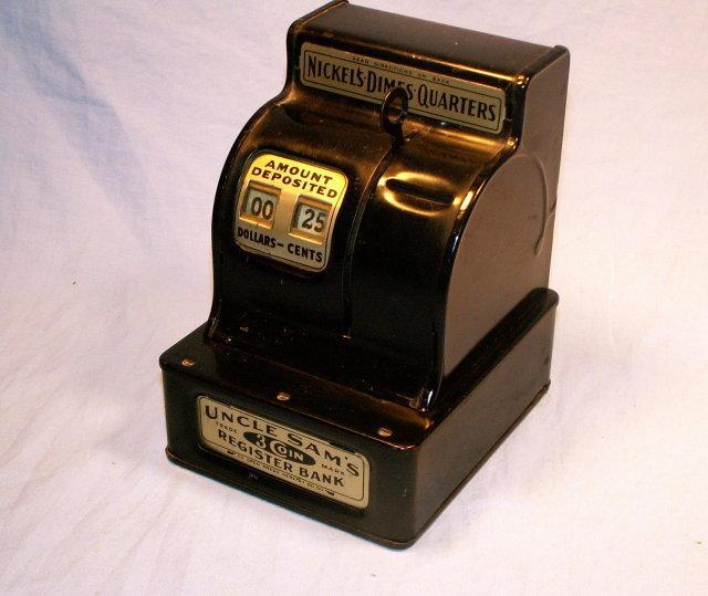 Black UNCLE SAMS'S Register Bank - Metalware
