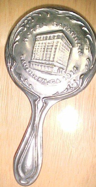 1914 Hotel Savannah Georgia Advertising Mirror - Silver