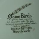 WOODCOCK - Johnson Bros Game Bird Plate - Vintage