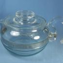 Vintage Pyrex Flameware 6 cup TEAPOT - glass kitchenware