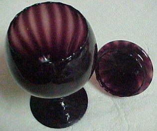 Amethyst Pedestal Jar with Lid - Glass