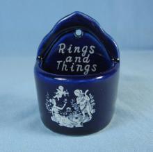 Ring or Tricket Wall Pocket - Vintage Porcelain