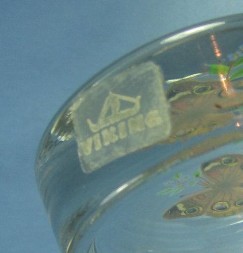 BUTTERFLY Paperweight - Vintage Viking Glass