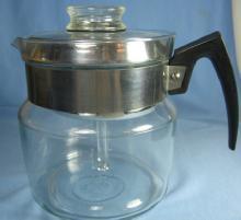 Pyrex COFFEE Pot ~ Vintage Glass & Retro Chrome PERCOLATOR