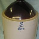 5 gal Stoneware Whiskey Jug - Antique pottery