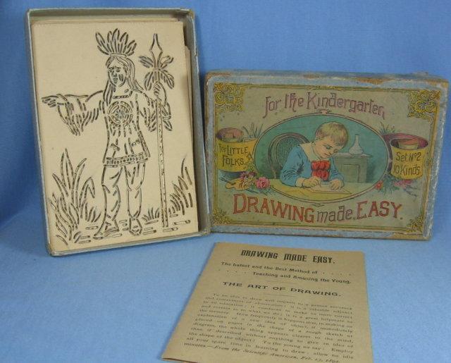 DRAWING MADE EASY Set #2 - Antique Game for Kintergarden late 1900's