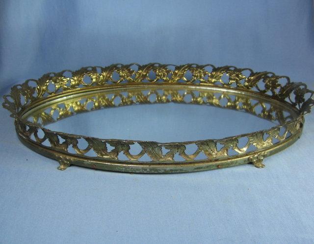 Vanity Tray MIRROR for Perfume Bottle Display - Vintage glass