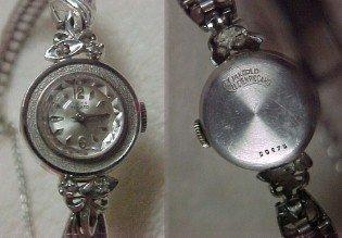 Lucien Piccard 14K white gold ladies watch