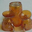 Imperial Carnival Grape Pitcher Creamer Sugar Set - Glass