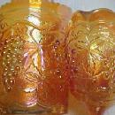 Imperial Carnival Grape Pitcher Creamer Sugar Set - Glass