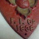 1938 FIRE MARK Ohio Buckeye - Metelware