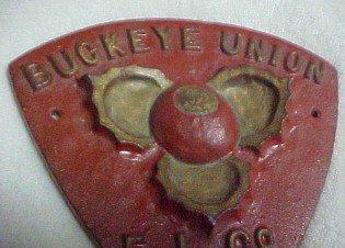 1938 FIRE MARK Ohio Buckeye - Metelware