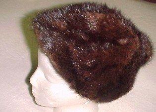 Brown Mink Fur Hat - Textiles