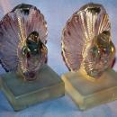 Clear PIGEON Indiana Glass Bookends