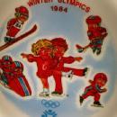CAMPBELL KIDS 1984 Winter Olympics Bowl with 2 Spoons - Advertising