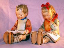 HUMMEL Porcelain BOOK WORM Bookends