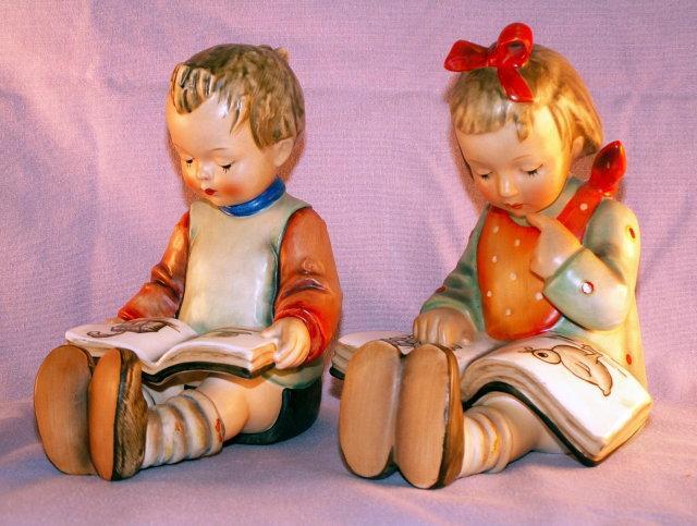 HUMMEL Porcelain BOOK WORM Bookends
